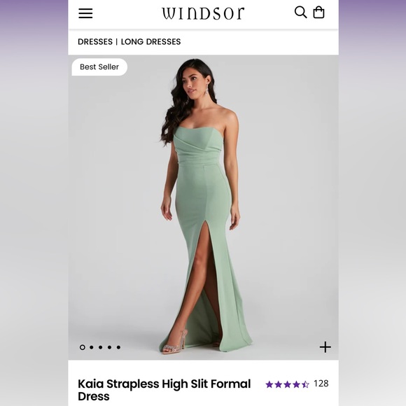 Windsor Dresses Nwt Windsor Sage Green Strapless Formal Dress